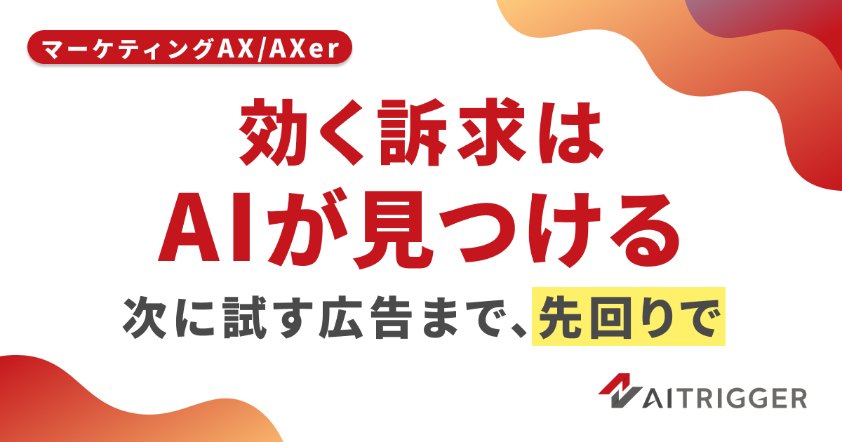 検索広告の訴求分析機能をAXerに追加し、効いている訴求と次の広告案を示すイメージ